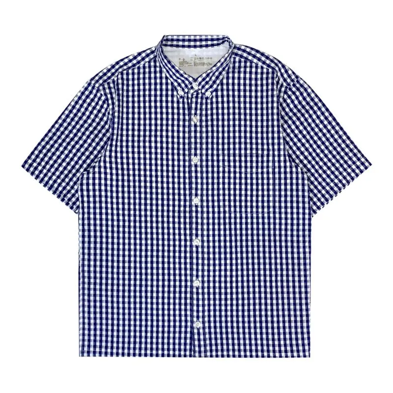 Muji Vintage Y2K Casual shirt Pria white blue photo 1