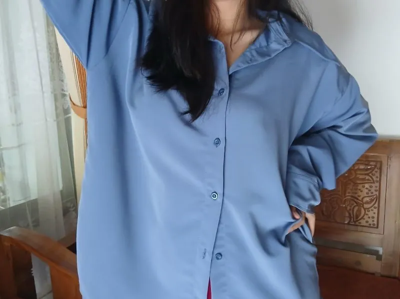 Ecinos Casual Shirt Wanita blue photo 1