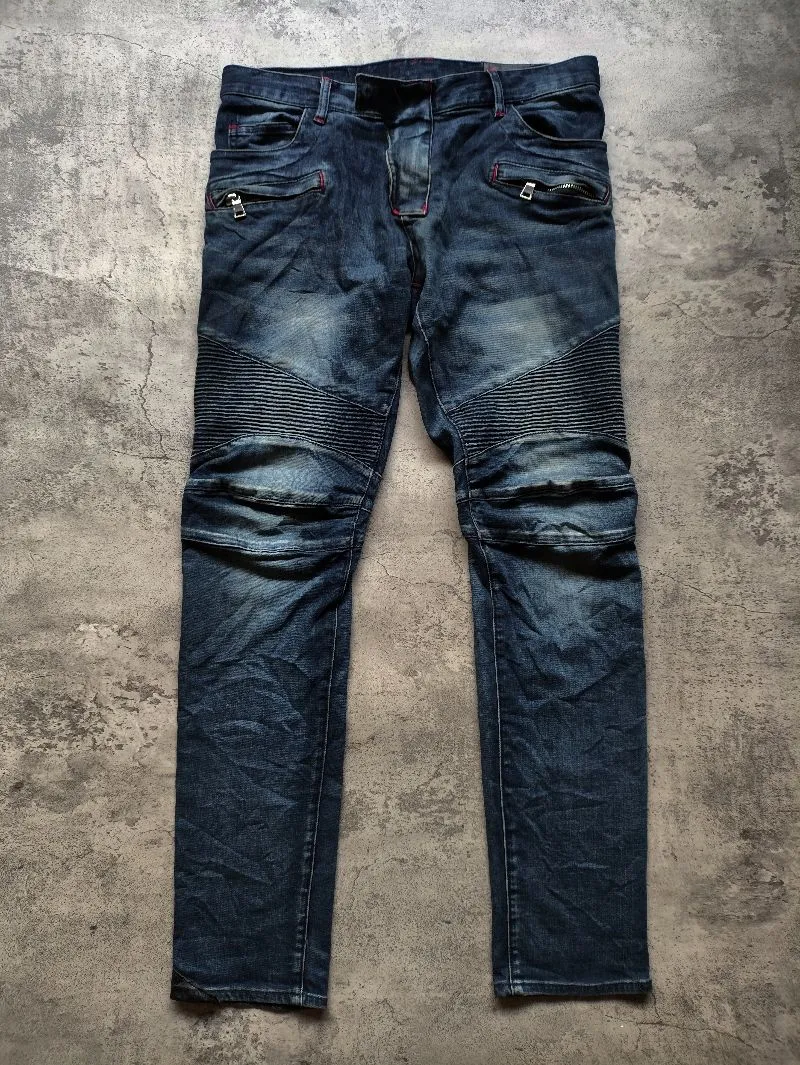 Balmain Biker Jeans Pria navy photo 1