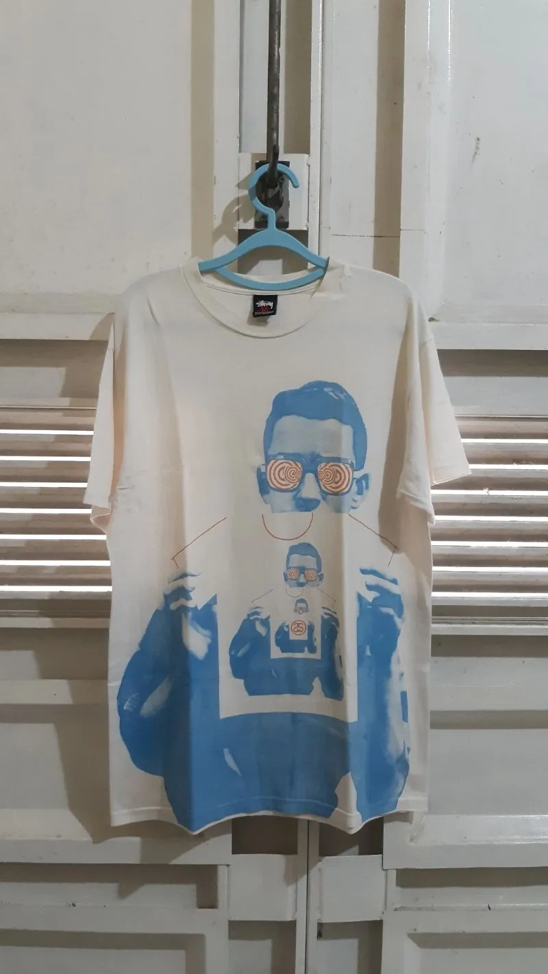 Stussy Streetwear Y2K T-shirt Pria white photo 1