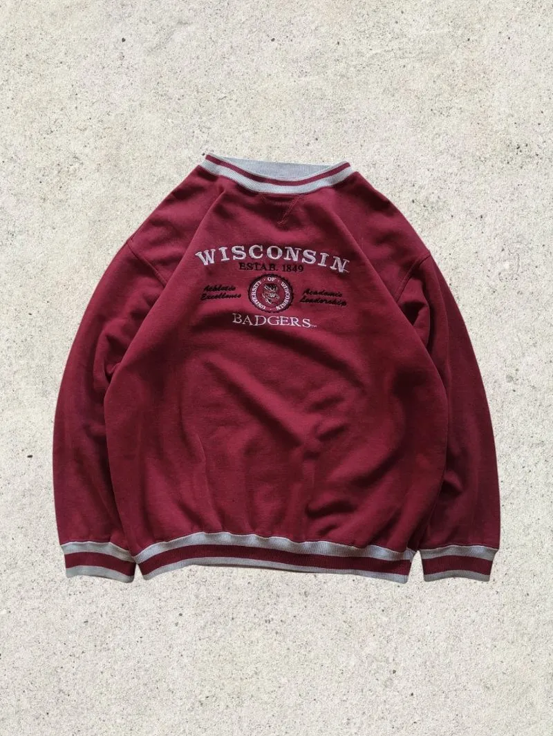 Vintage Streetwear Sweater Pria burgundy photo 1