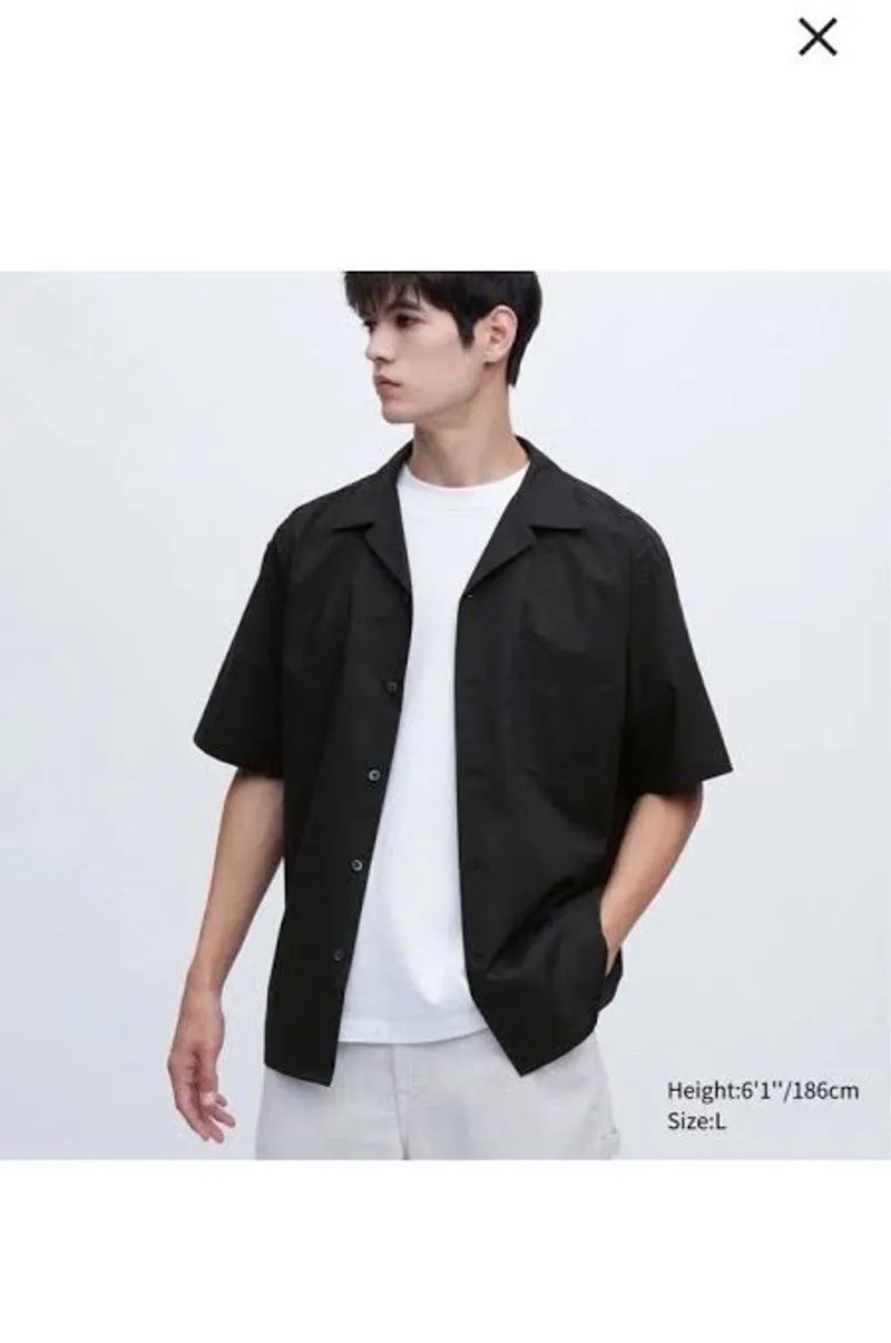 Uniqlo Casual Casual shirt Pria black photo 1