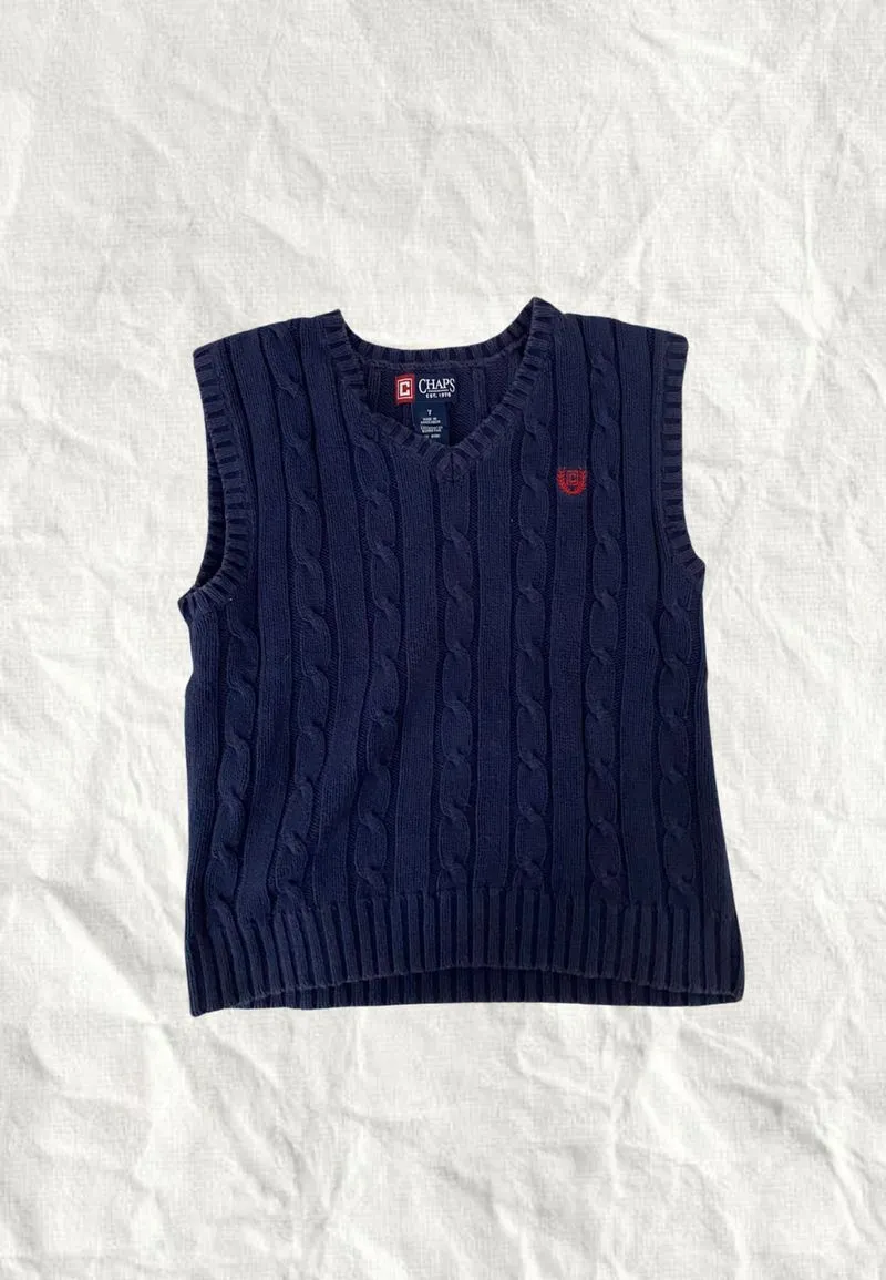 Vintage Coquette Vest Wanita navy photo 1
