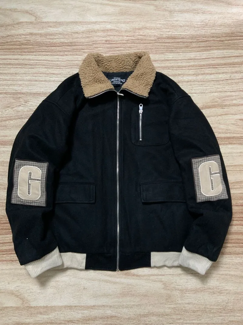 Japanese brand Streetwear Bomber jacket Pria black photo 1
