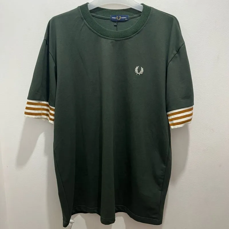 Fred Perry Streetwear Casual T-shirt Pria green photo 1