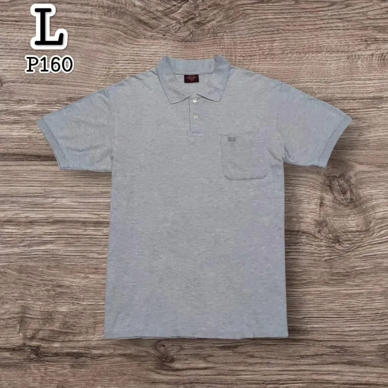Casual Polo shirt Pria gray photo 1