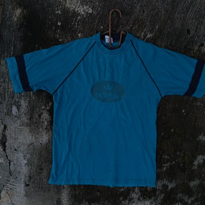Adidas Vintage Y2K T-shirt Pria blue photo 1