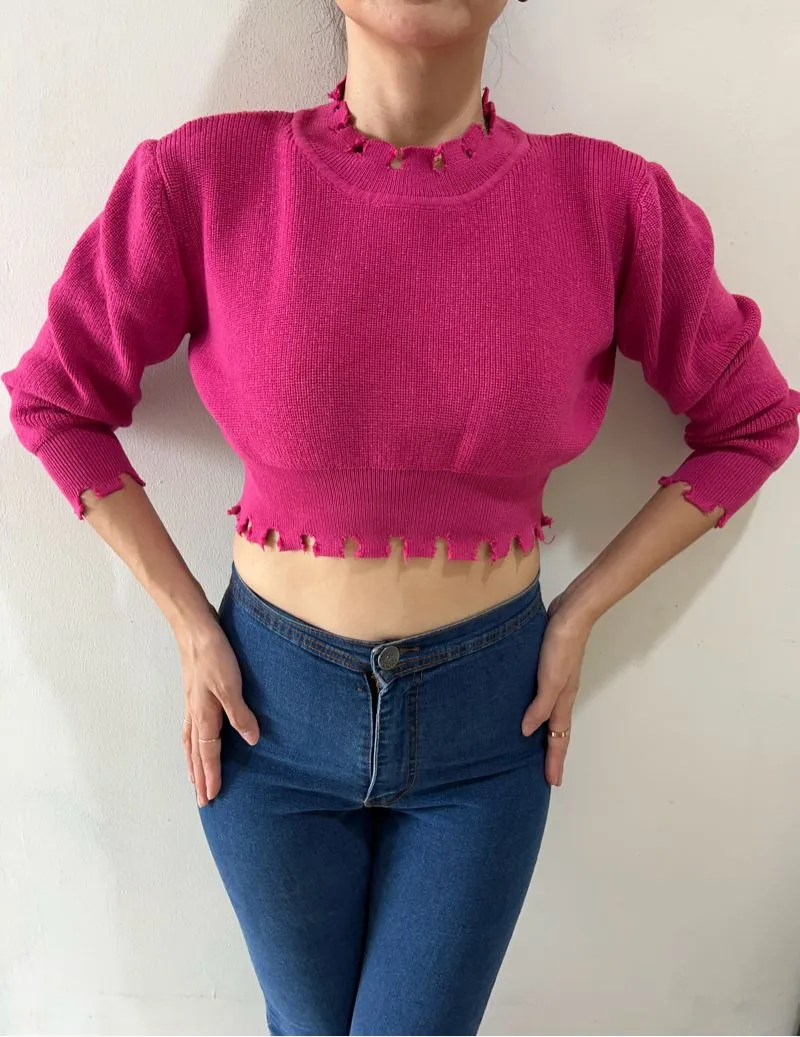 Streetwear Goth Sweater Wanita pink photo 1