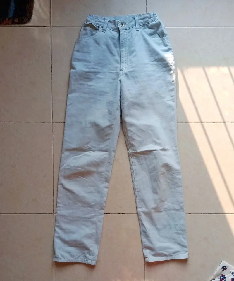 Streetwear Casual High waisted jeans Wanita blue photo 1