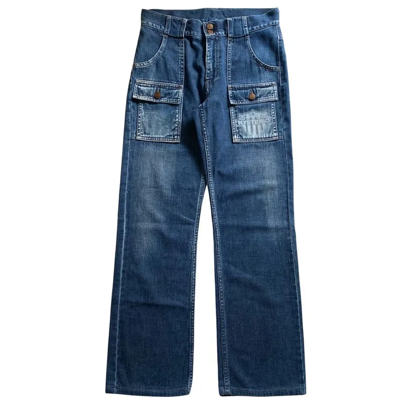 Hysteric Glamour Vintage Streetwear Jeans Pria blue photo 1