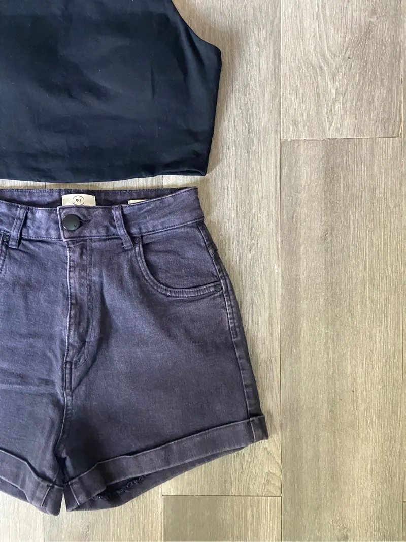 Cotton On Casual Short Wanita purple black photo 1