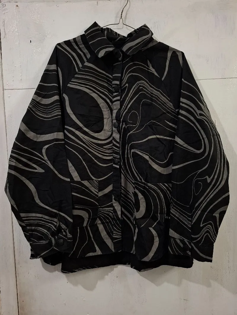 Vintage Casual Denim jacket Wanita black photo 1