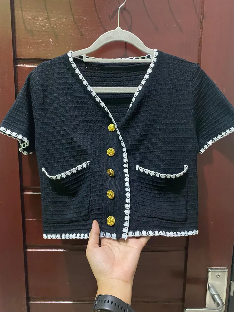 Kirsch Casual Crop top Wanita black photo 1