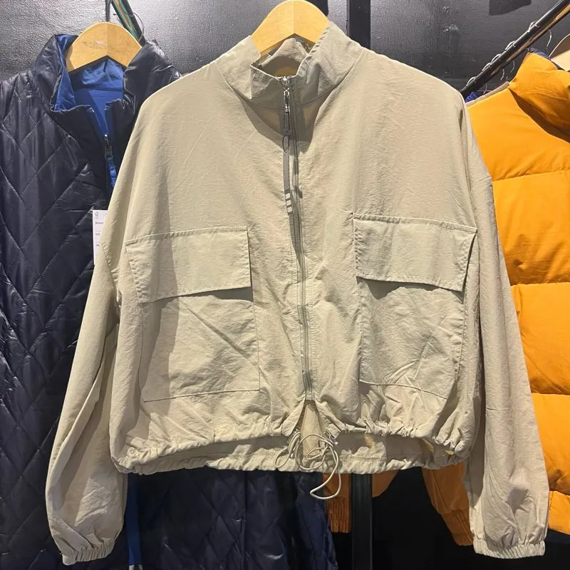 Japanese brand Streetwear Casual Windbreaker Wanita tan photo 1