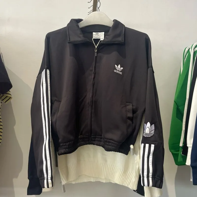 Adidas Streetwear Casual Windbreaker Wanita white black photo 1