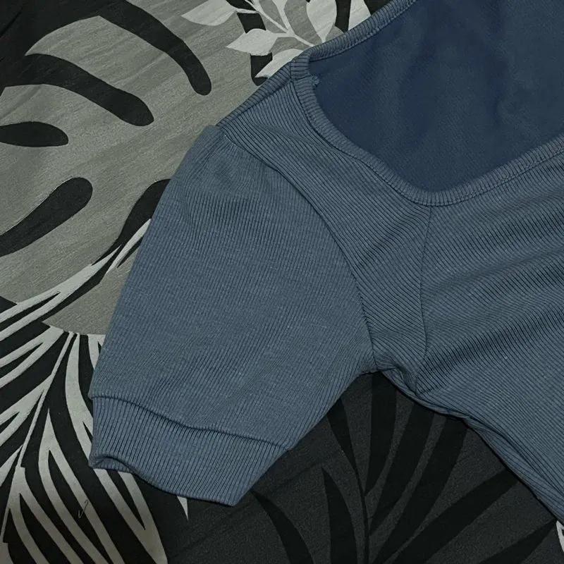 Coquette Crop top Wanita blue photo 1