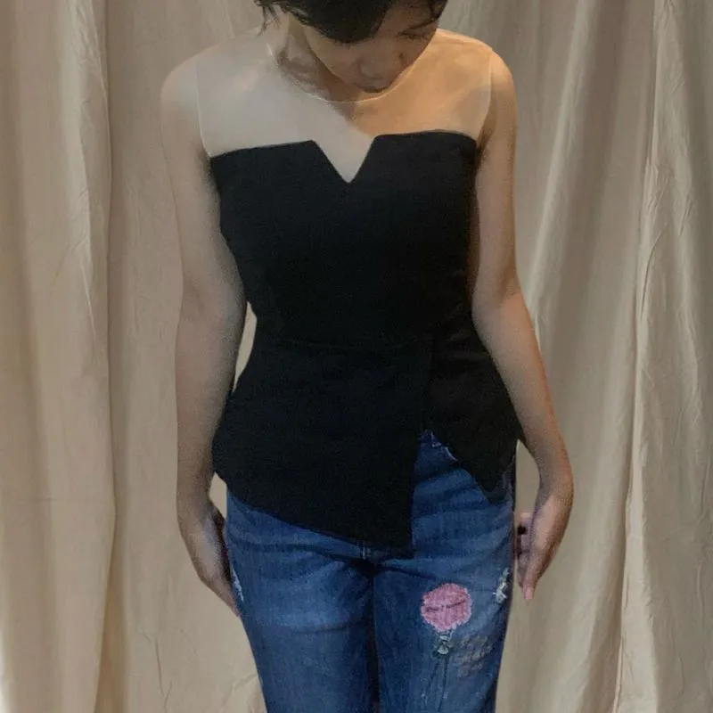 Luxury Casual Cami top Wanita black photo 1