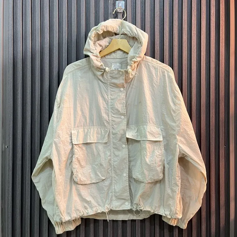 Japanese brand Casual Windbreaker Wanita cream photo 1