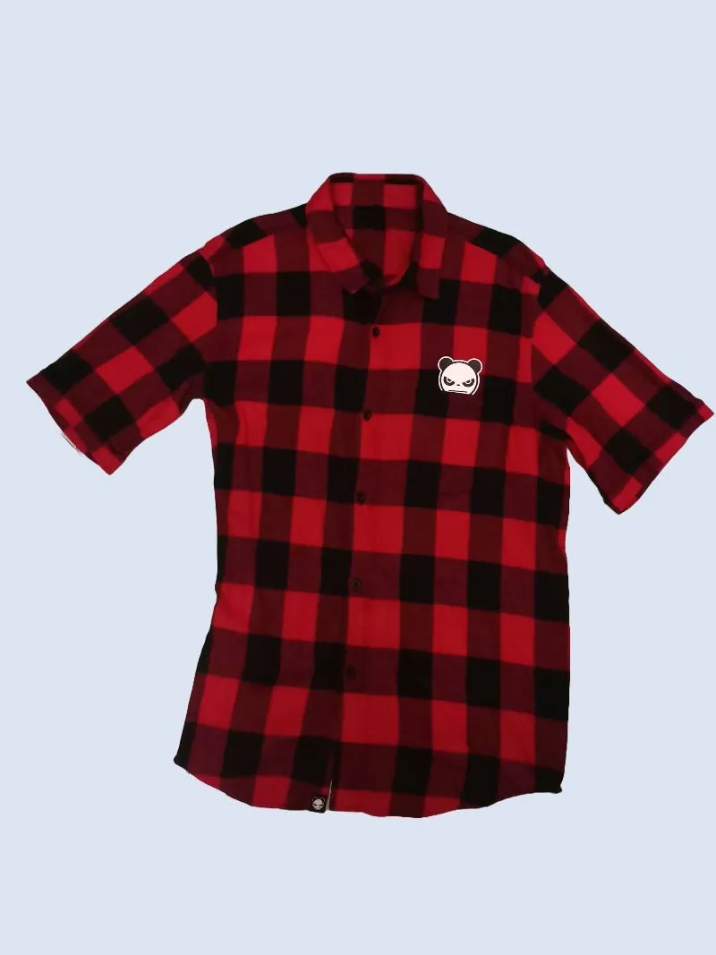 Japanese brand Indie Casual Casual shirt Pria red black photo 1