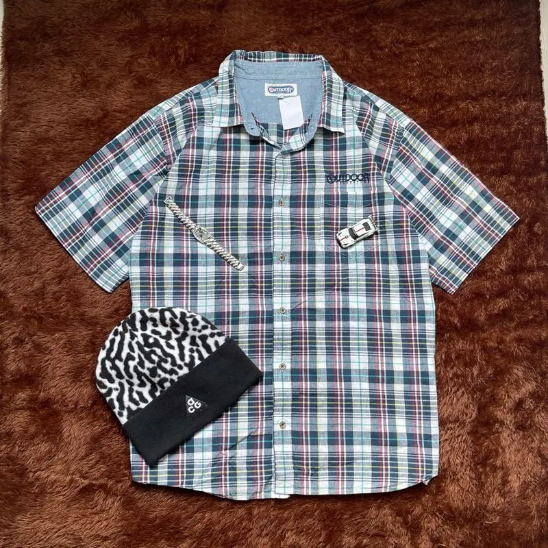 Grunge Indie Casual shirt Pria multicolor photo 1