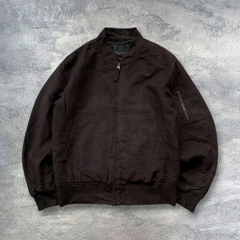 Uniqlo Casual Bomber jacket Pria brown photo 1