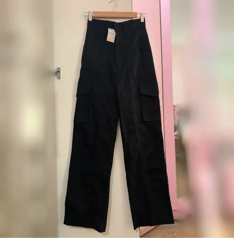 Streetwear Casual Casual trouser Wanita black photo 1