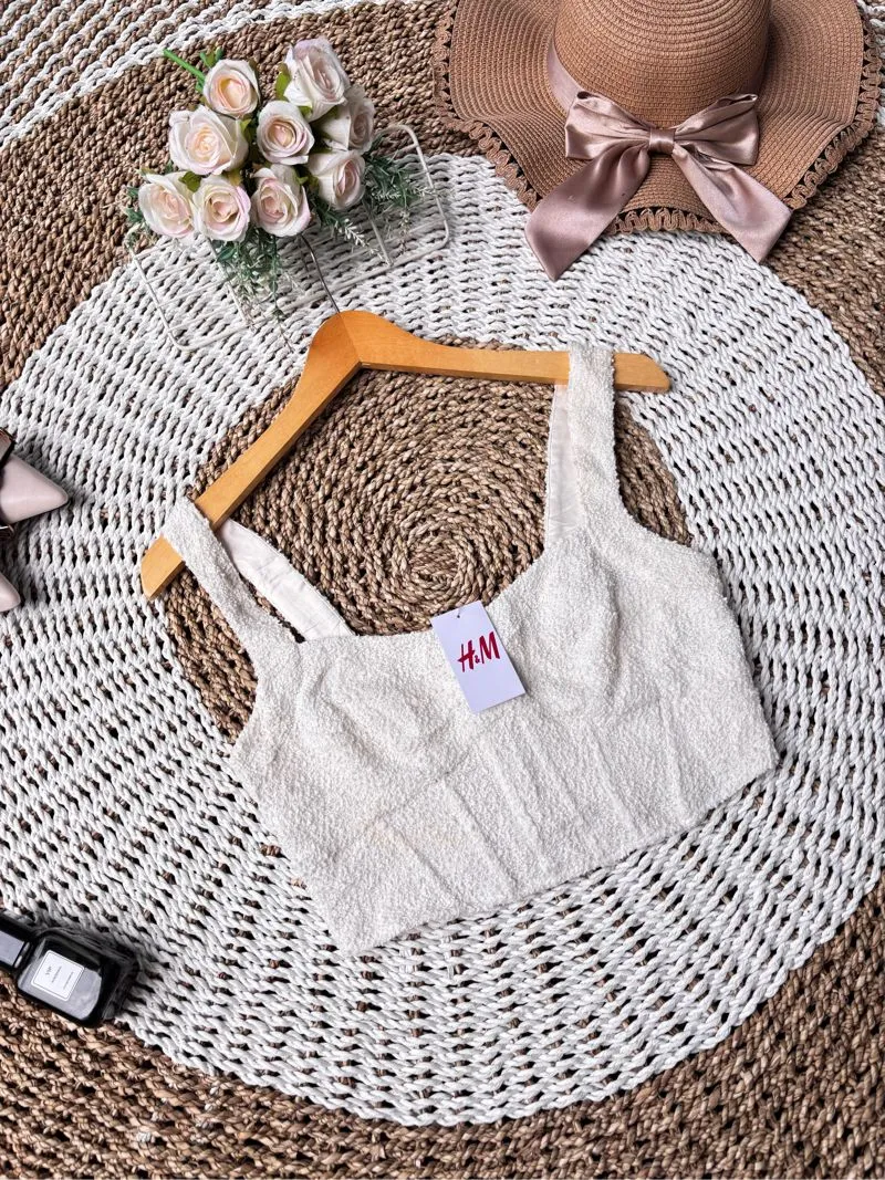 H&M Coquette Sweatshirt Wanita white photo 1