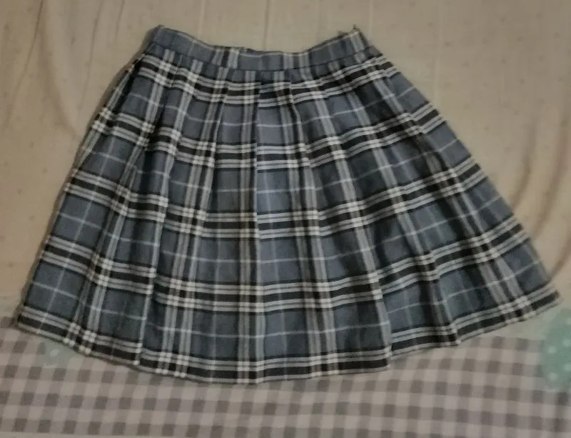 Cosplay Casual Mini skirt Wanita white blue photo 1