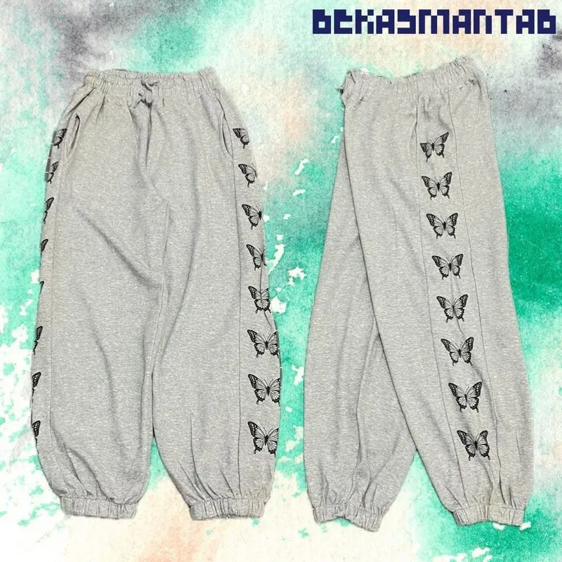 Streetwear Casual Sweatpants & Joggers Pria gray photo 1