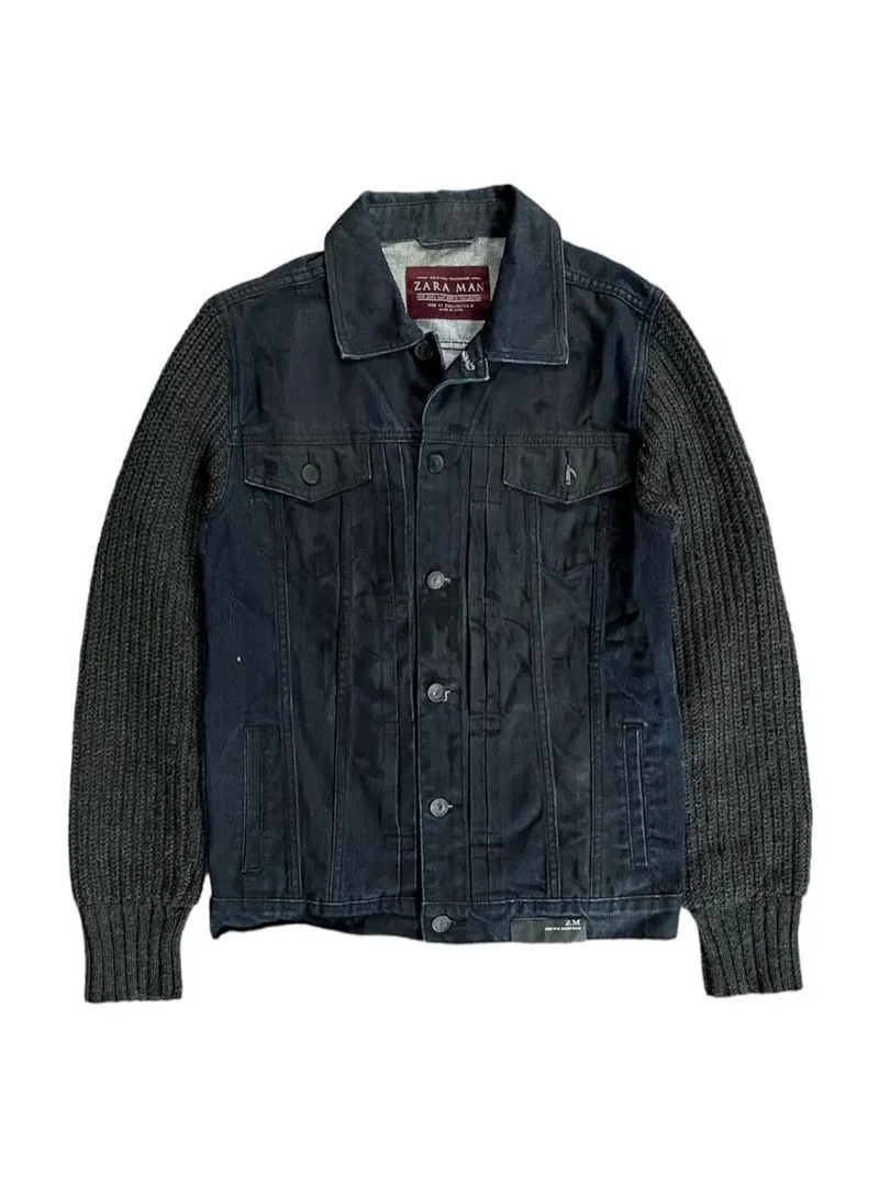 ZARA Avant Garde Casual Denim jacket Pria navy photo 1