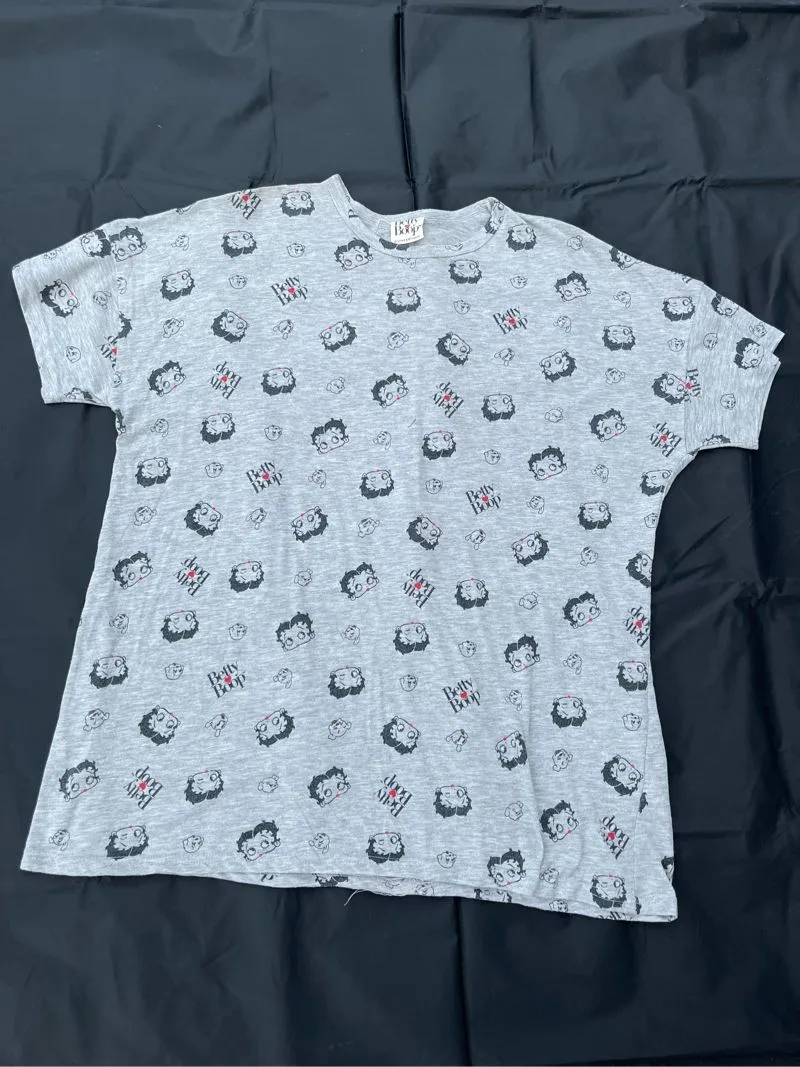Betty Boop Casual T-shirt Pria gray photo 1