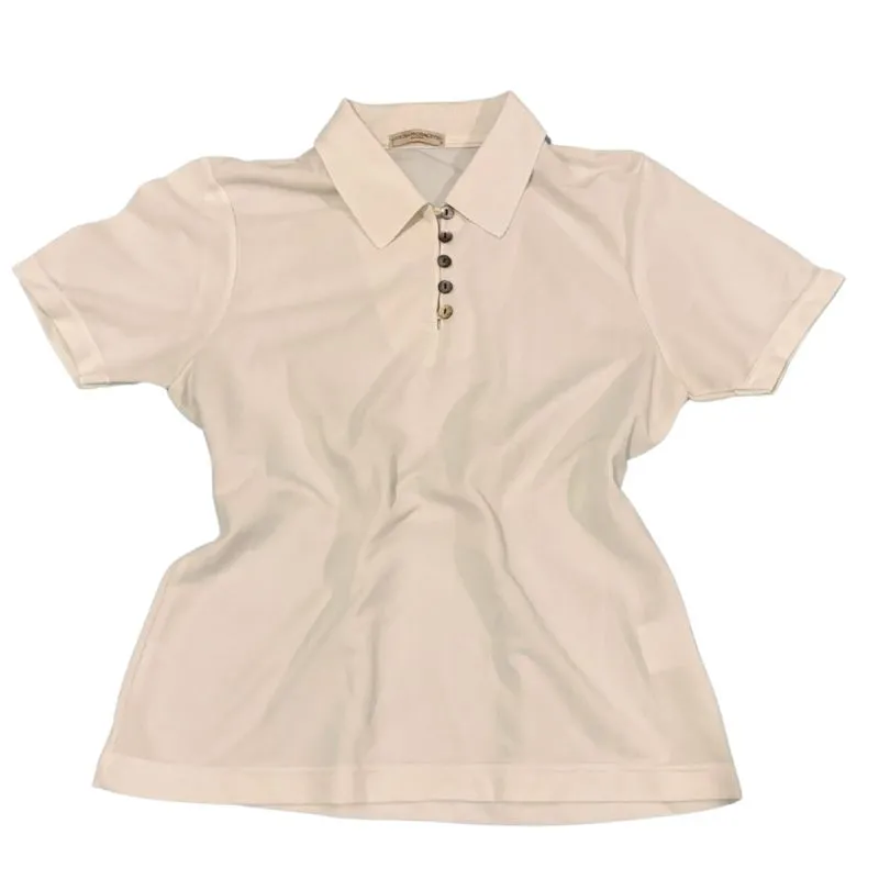 Vintage Casual Shirt Wanita cream photo 1