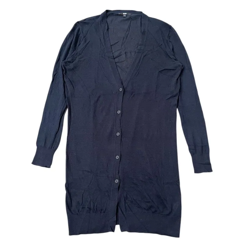 Uniqlo Minimalist Casual Cardigan Wanita black photo 1