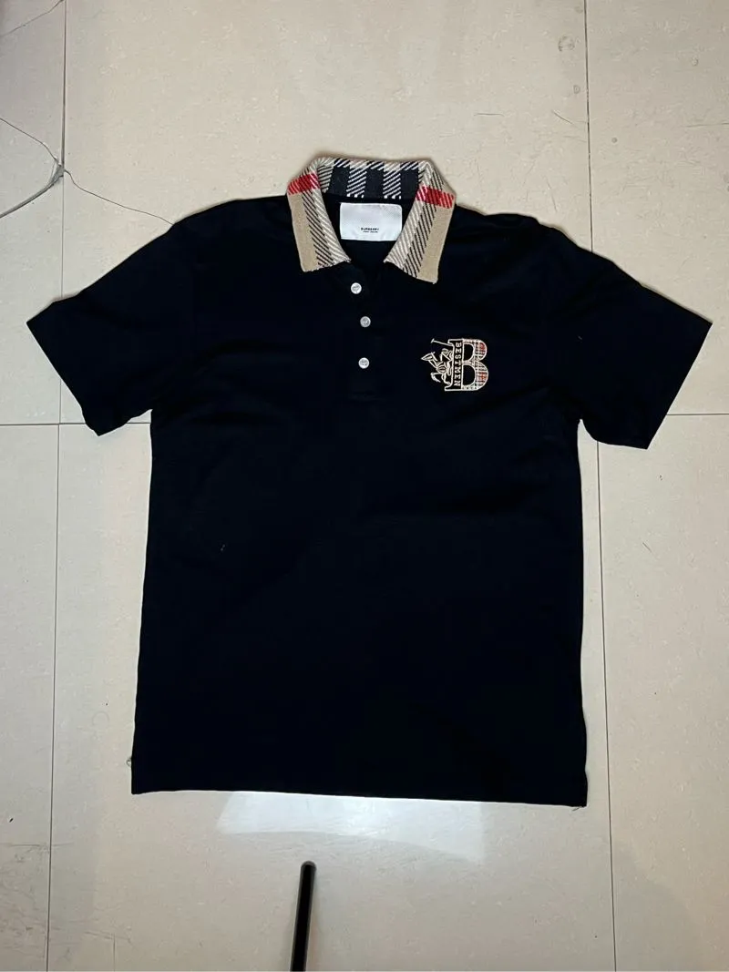 Burberry Casual Polo shirt Pria tan black photo 1