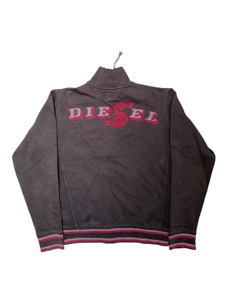 Diesel Sportswear Casual Track jacket Pria brown photo 1