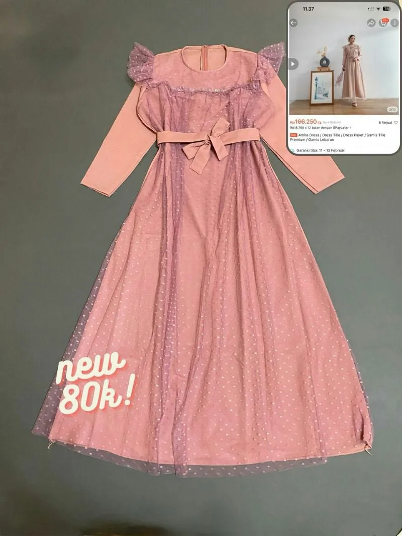 Luxury Muslim Evening dress Wanita pink photo 1
