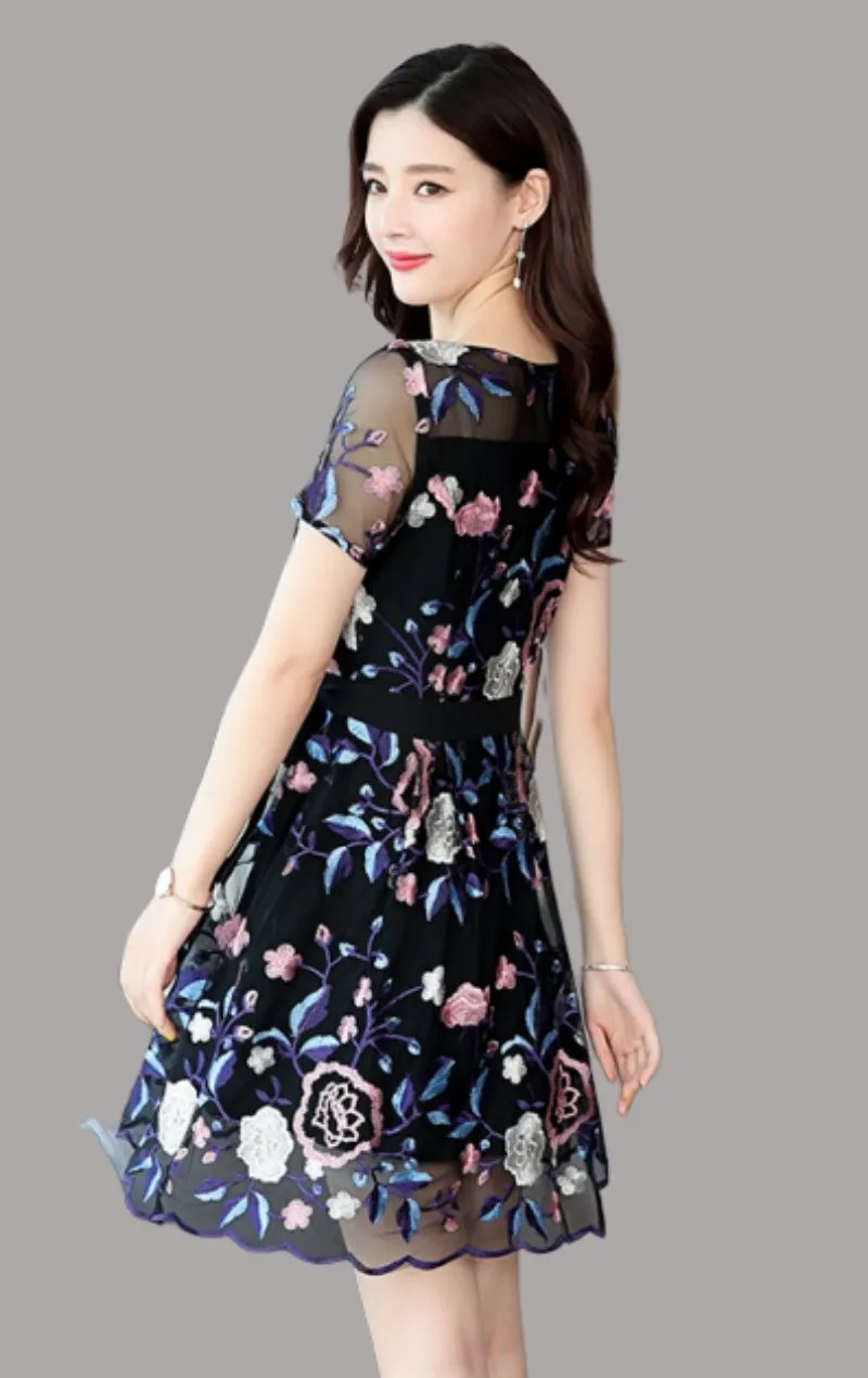 Skater Casual Evening dress Wanita multicolor photo 1