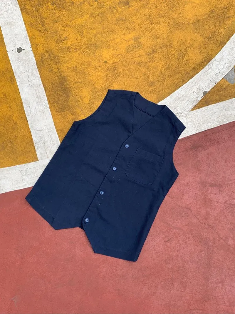 Minimalist Casual Vest Pria navy photo 1