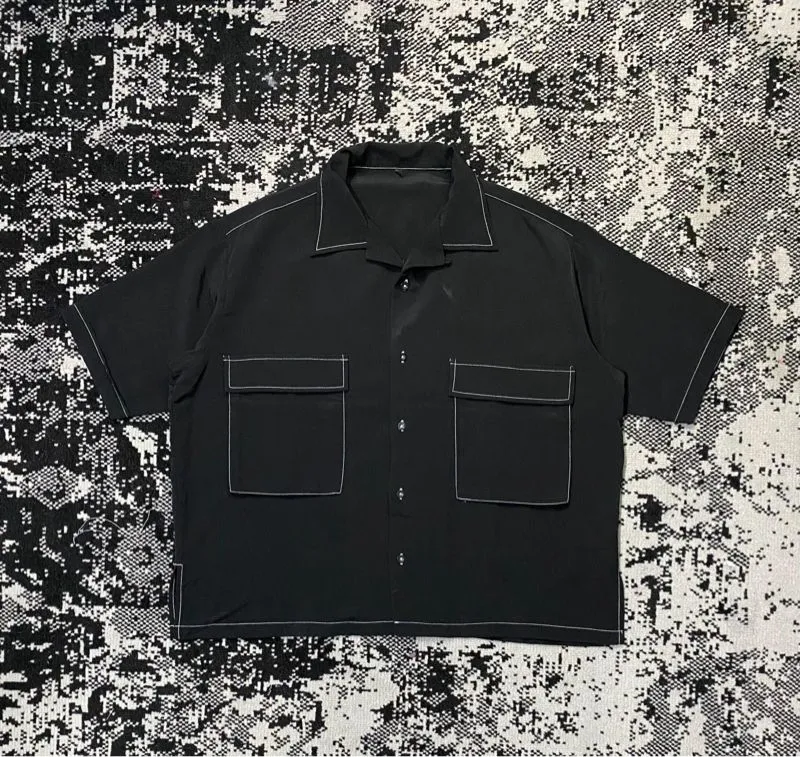 Vintage Reworked Casual shirt Pria black photo 1