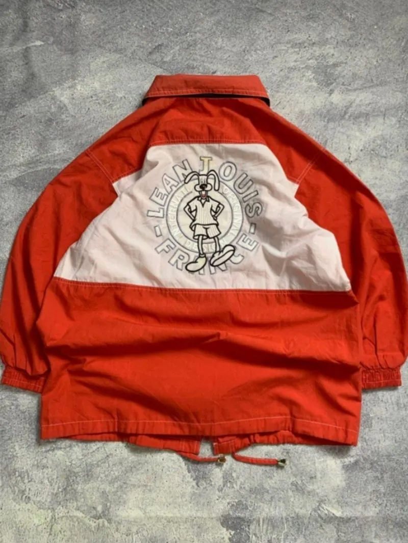 Vintage Streetwear Harrington jacket Pria white red photo 1