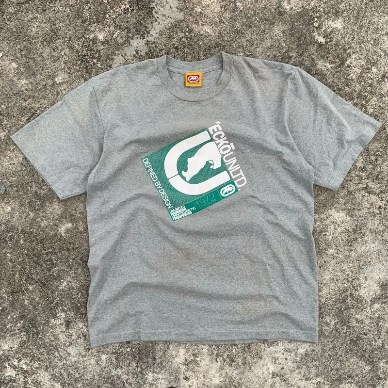 Made in USA Vintage Y2K T-shirt Pria gray photo 1