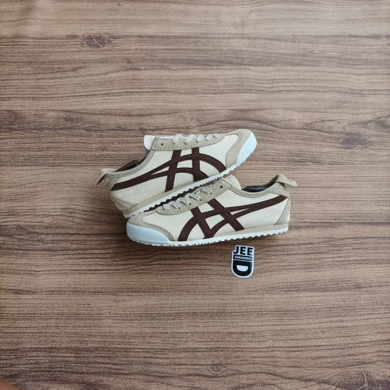 Onitsuka Tiger Casual Sneakers Wanita brown cream photo 1
