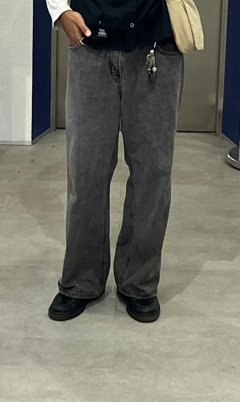 Streetwear Jeans Pria gray photo 1