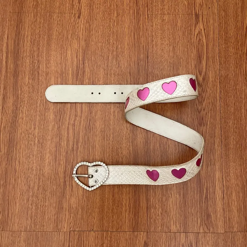 Japanese brand Y2K Lolita Belt Wanita white pink photo 1