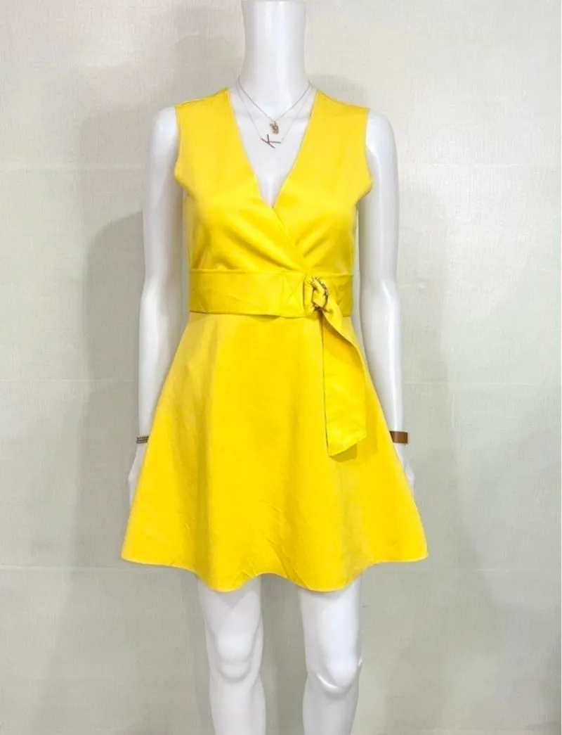 ZARA Minimalist Casual Casual dress Wanita yellow photo 1