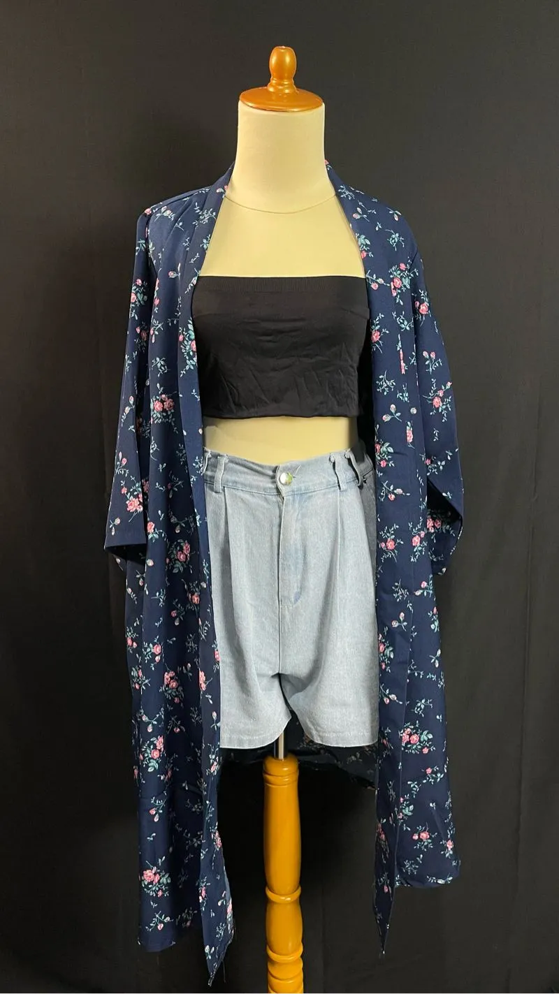 Casual Kimono Wanita navy photo 1
