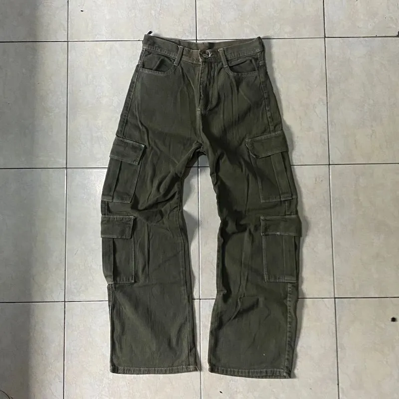 Streetwear Casual Formal pants Pria green photo 1