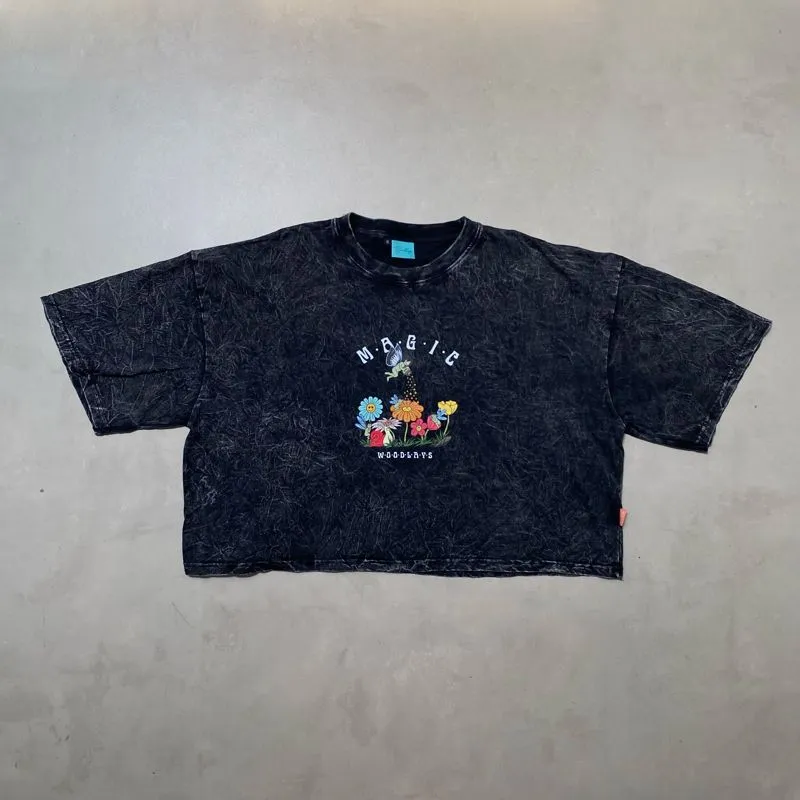 Casual T-shirt Wanita black gray photo 1