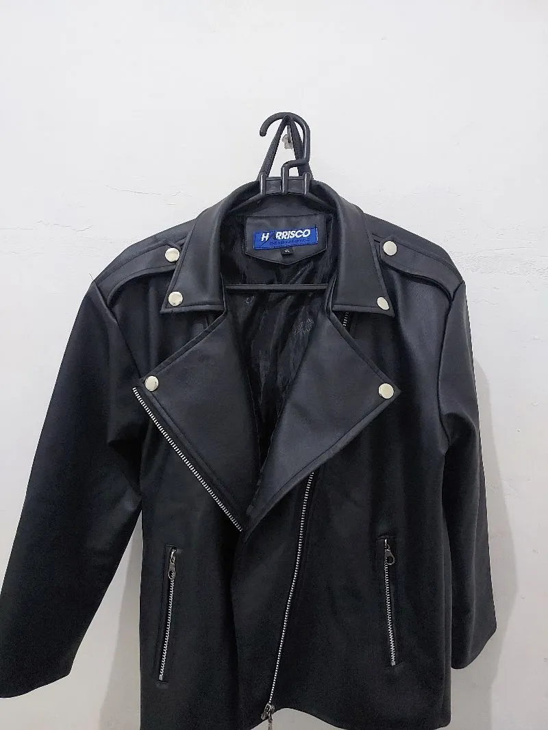 Streetwear Biker Leather jacket Wanita black photo 1