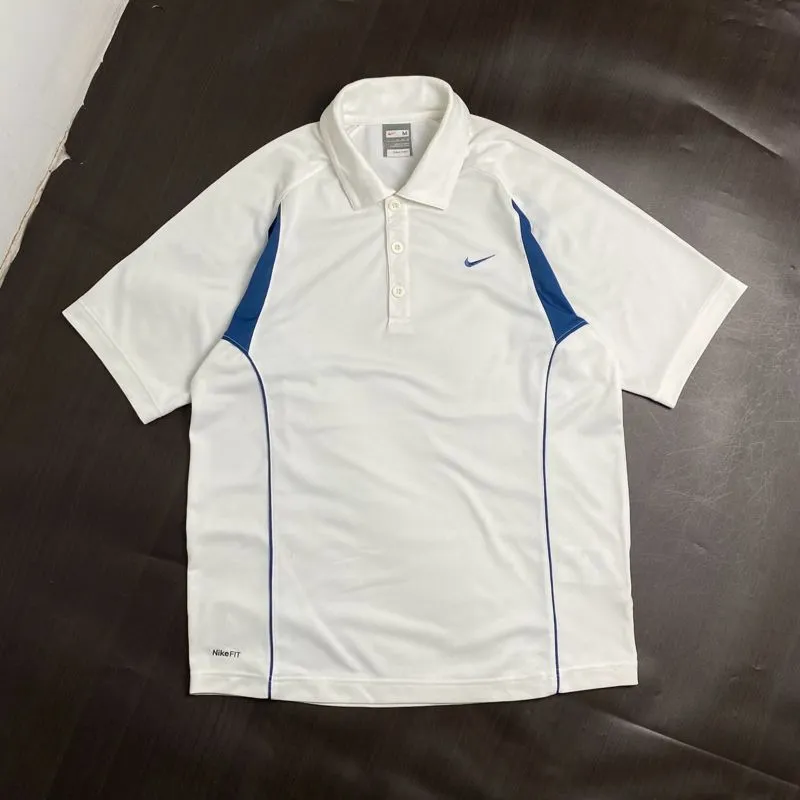 Nike Sportswear Casual Polo shirt Pria white blue photo 1